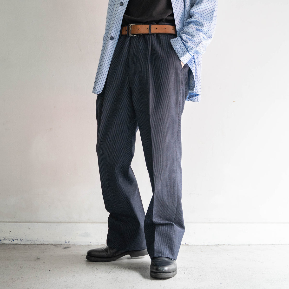 1990-00s Japan vintage navy based stripe slacks – gochic vintage