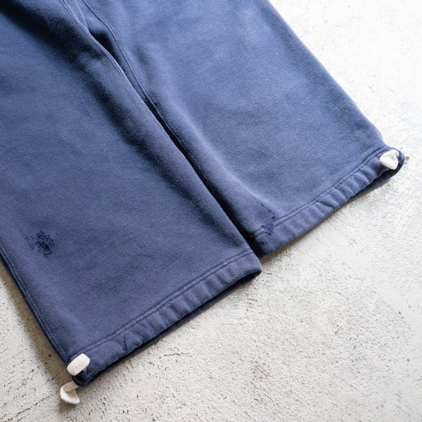 around 1990s  'Ralph Lauren' navy color sweat pants -with waist & hem drawcord-