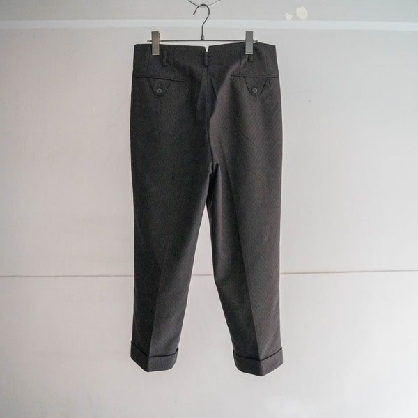 1970s Japan vintage gray based stripe-like slacks