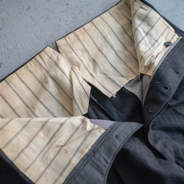 1970s Japan vintage gray based stripe-like slacks