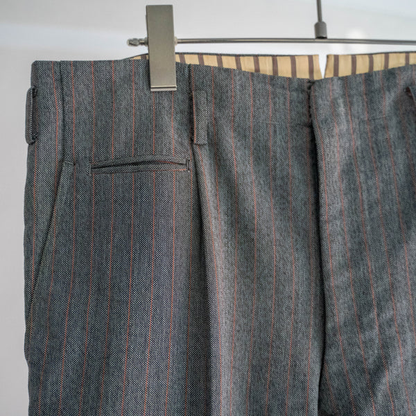 1980s Japan vintage chambray × orange stripe slacks