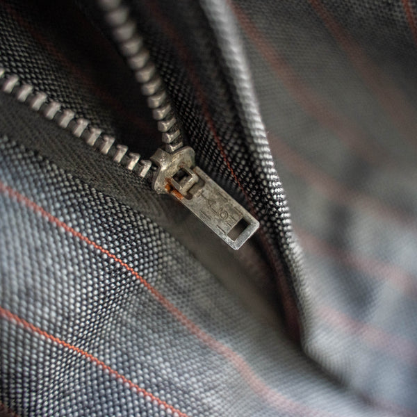 1980s Japan vintage chambray × orange stripe slacks