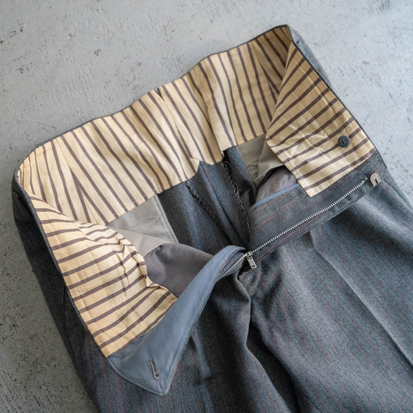 1980s Japan vintage chambray × orange stripe slacks