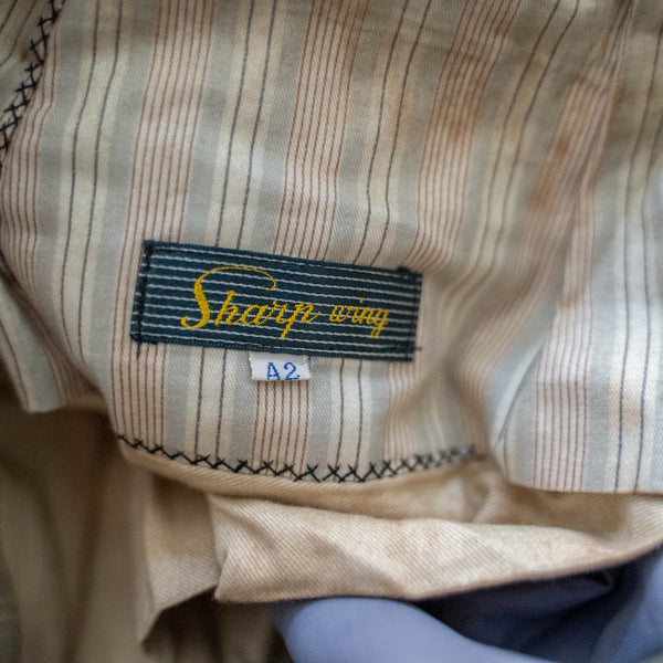 1970s Japan vintage black based woven wool slacks