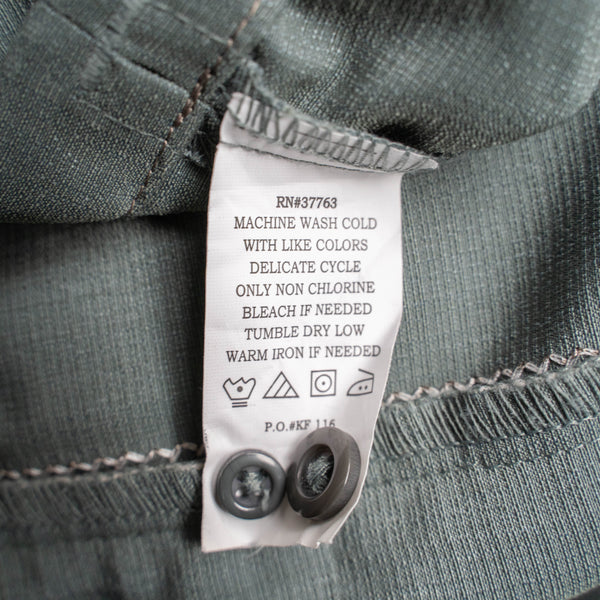 2000s smoky green design s/s shirt -remake-