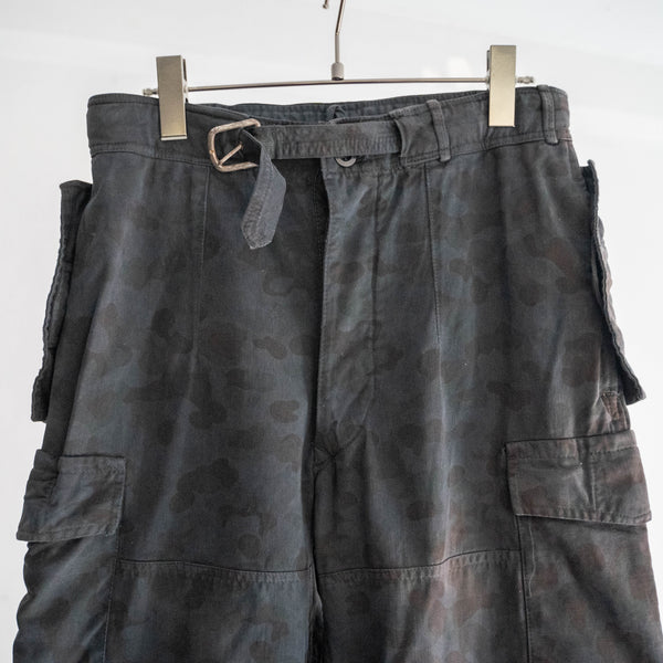1950-60s Austrian military camouflage cargo pants -over dyed-