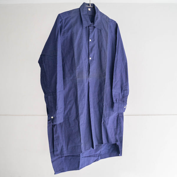 around 1950s France cotton twill pullover work shirt 'dead stock'