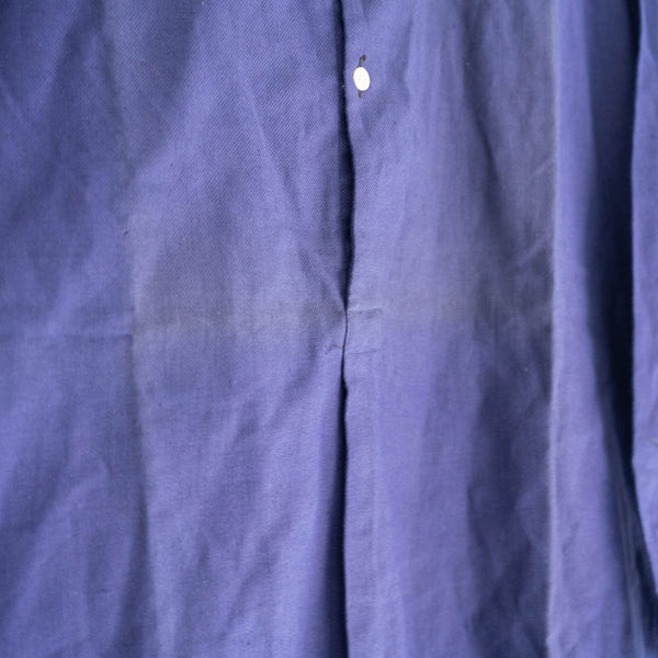 around 1950s France cotton twill pullover work shirt 'dead stock'