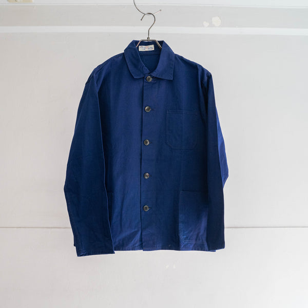 1970-80s French China navy cotton 100 work jacket ‘dead stock'