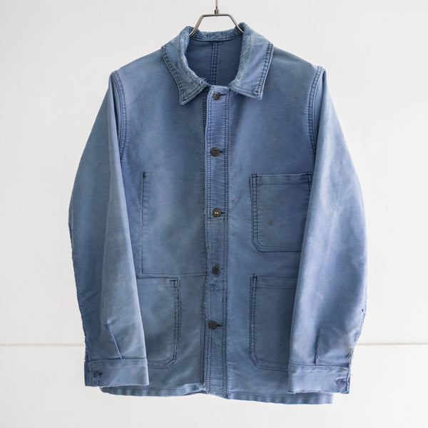 1960s France blue moleskin jacket -good fade & repairs-