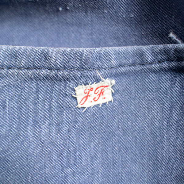 1960s France blue moleskin jacket -good fade & repairs-