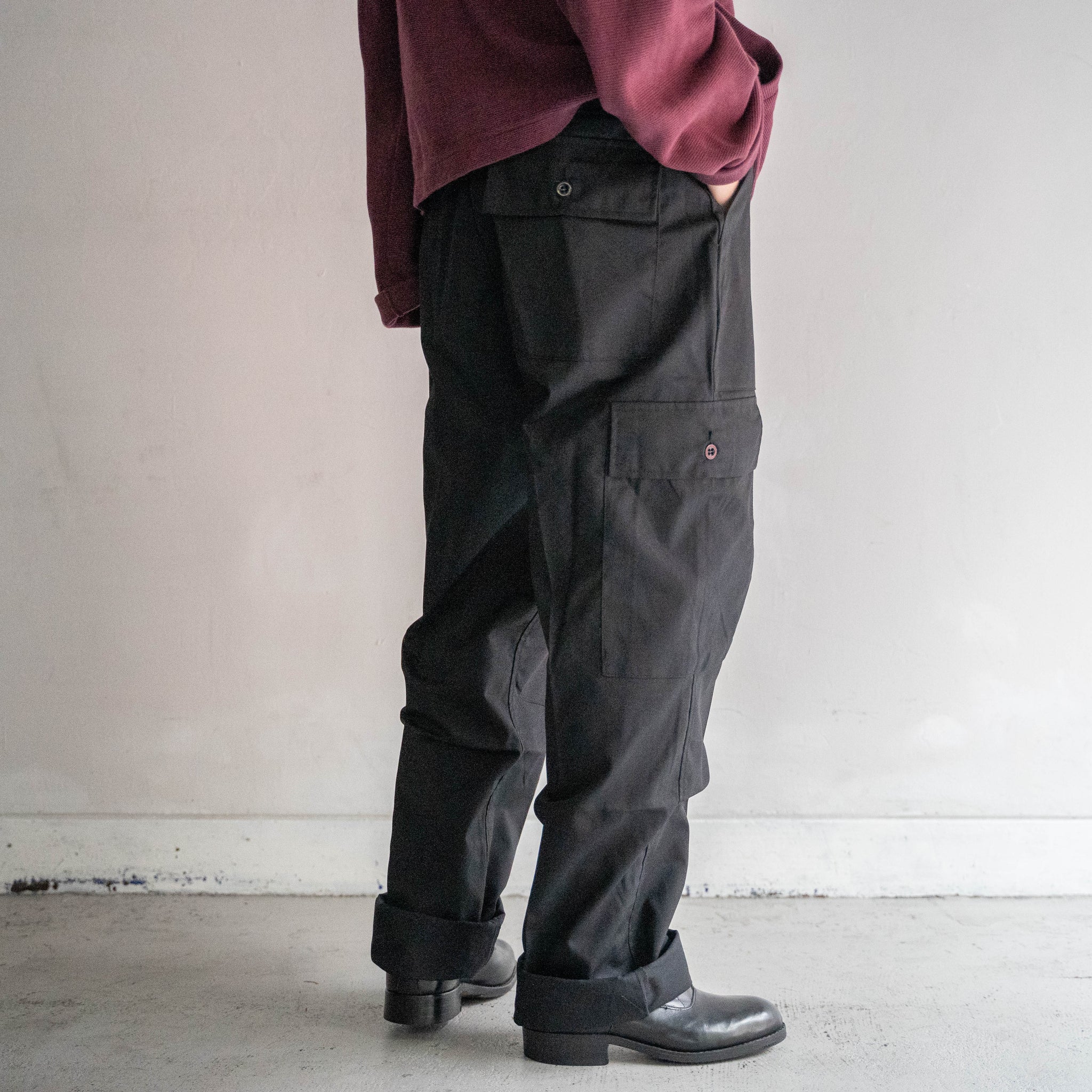 1990s British military cargo pants 'dead stock' -original black-