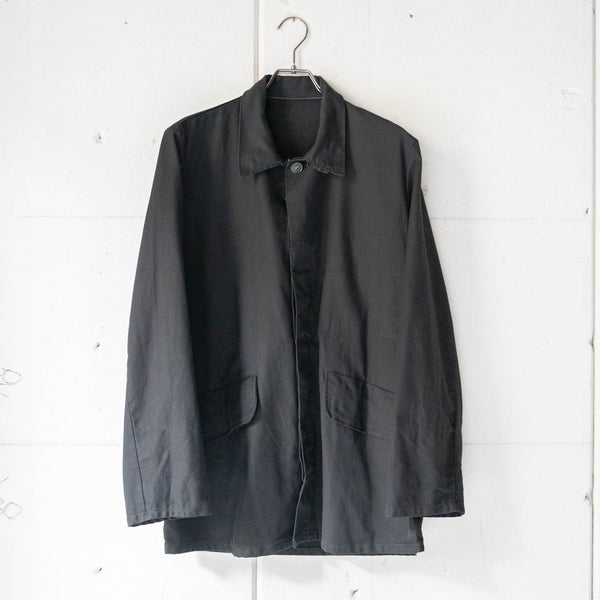 around 1990s Germany logger work jacket 'german moleskin’ -black dyed-