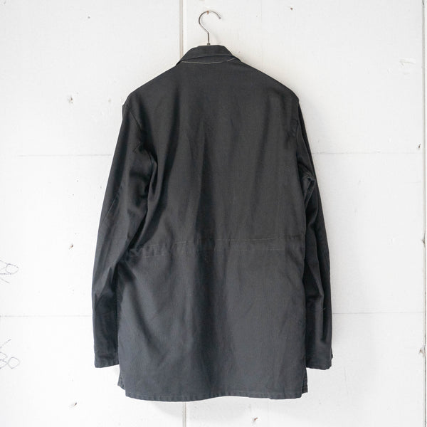 around 1990s Germany logger work jacket 'german moleskin’ -black dyed-