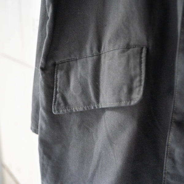 around 1990s Germany logger work jacket 'german moleskin’ -black dyed-