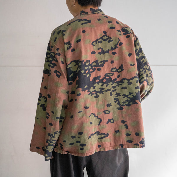 around 1980s Europe camouflage 4 pockets jacket -good fade-