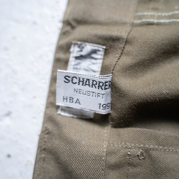 1990-00s Austrian military brown color fatigue cargo pants -light weight-