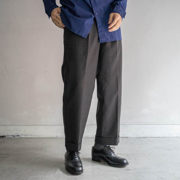 1970s Japan vintage gray based stripe-like slacks