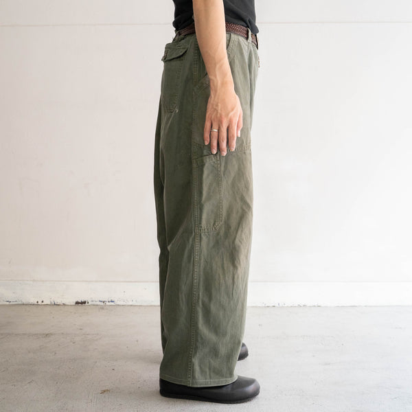 1950-60s French military mechanic work pants 'belt loop remake'