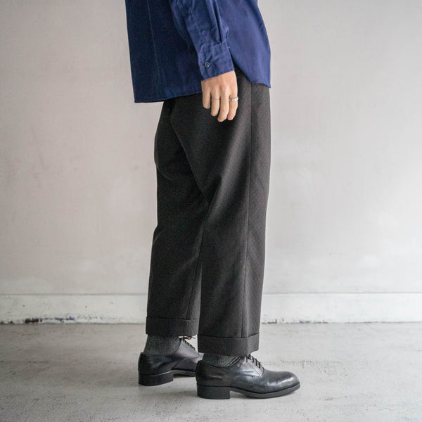 1970s Japan vintage gray based stripe-like slacks