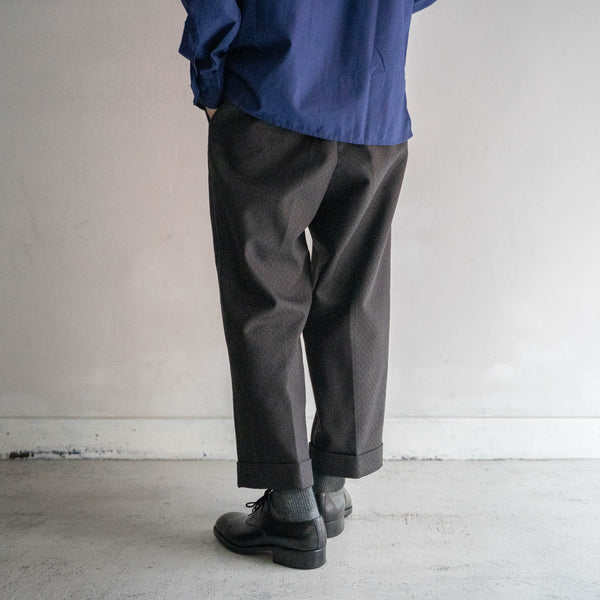 1970s Japan vintage gray based stripe-like slacks