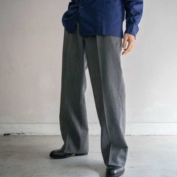 1980s Japan vintage chambray × orange stripe slacks