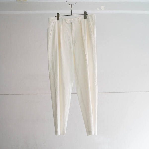 1990-00s Swedish military white 1 tuck officer pants 'mint condition'
