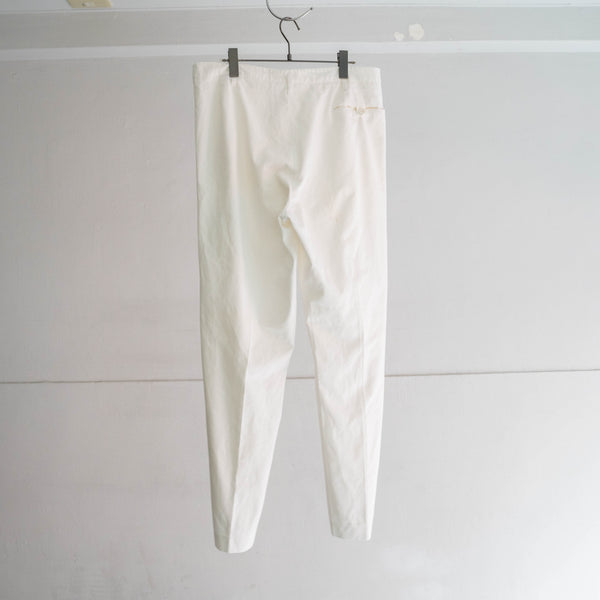 1990-00s Swedish military white 1 tuck officer pants 'mint condition'