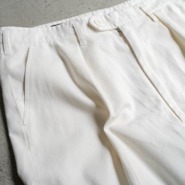 1990-00s Swedish military white 1 tuck officer pants 'mint condition'