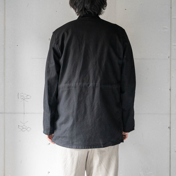 around 1990s Germany logger work jacket 'german moleskin’ -black dyed-