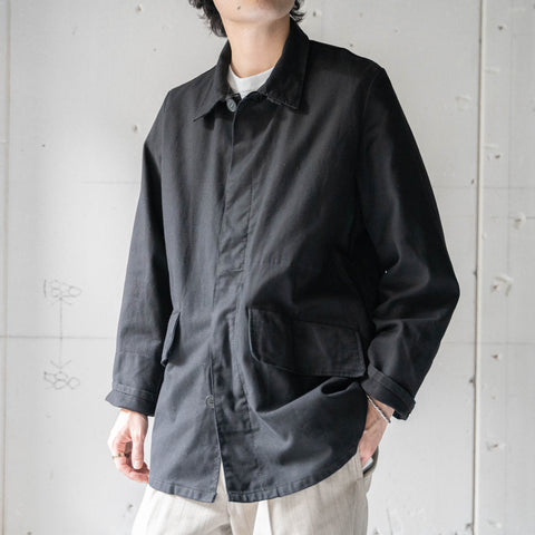 around 1990s Germany logger work jacket 'german moleskin’ -black dyed-