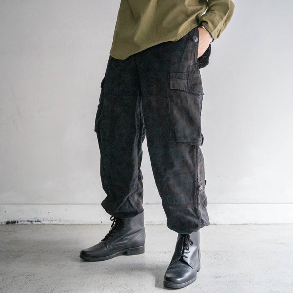 1950-60s Austrian military camouflage cargo pants -over dyed-