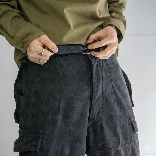 1950-60s Austrian military camouflage cargo pants -over dyed-
