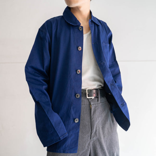 1970-80s French China navy cotton 100 work jacket ‘dead stock'