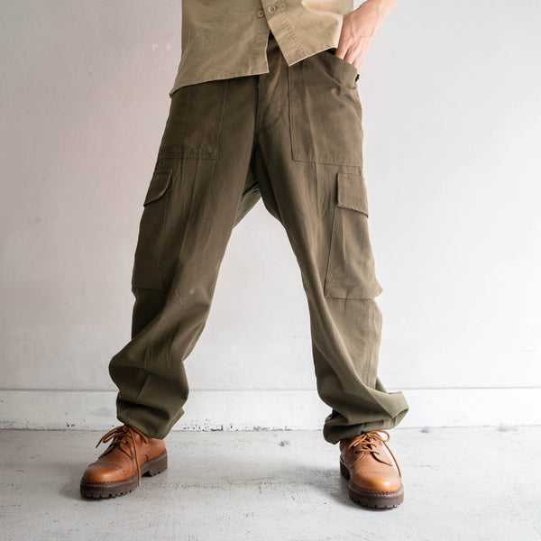 1970-90s Austrian military dark green cargo pants -2