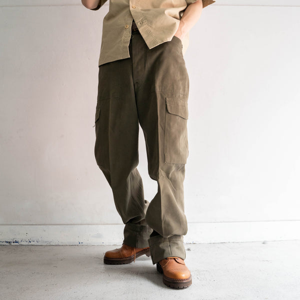 1970-90s Austrian military dark green cargo pants