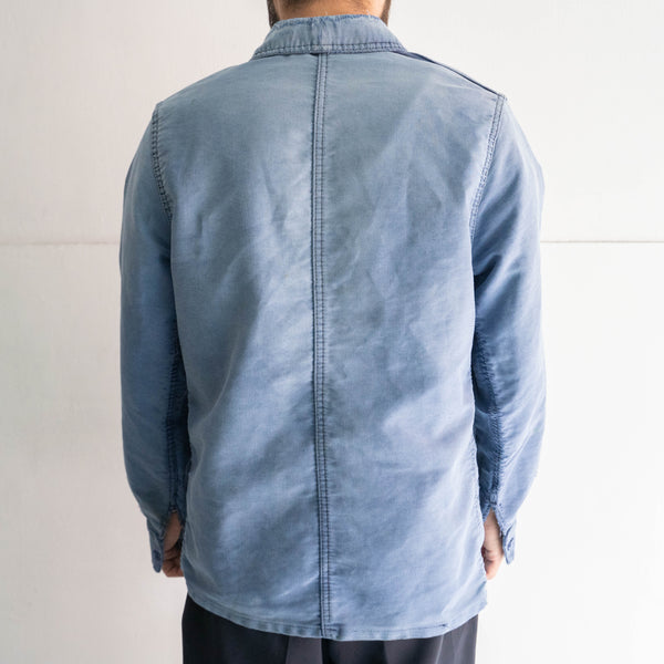 1960s France blue moleskin jacket -good fade & repairs-