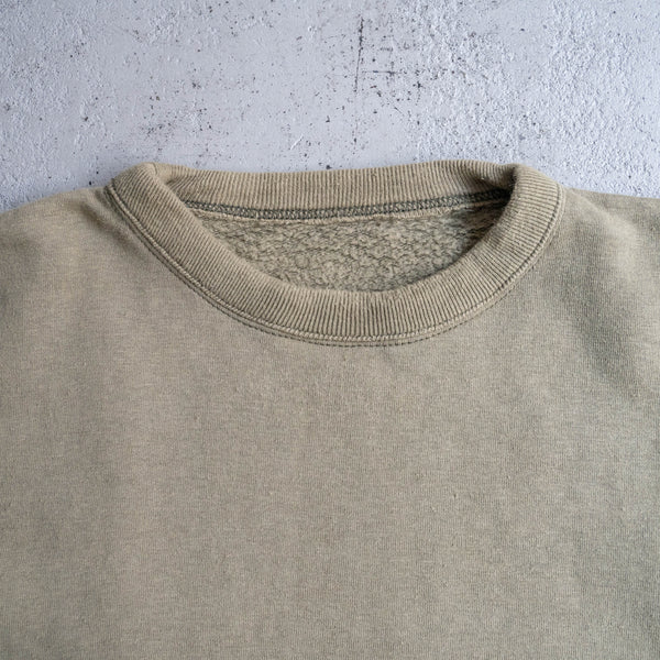 around 1980s Belgium military khaki beige color over dyed? sweat shirt