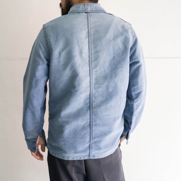 1960s France blue moleskin jacket -good fade & repairs-