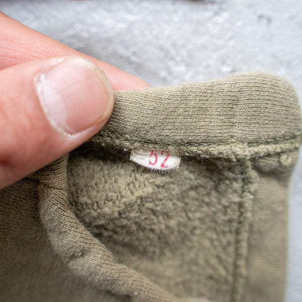 around 1980s Belgium military khaki beige color over dyed? sweat shirt