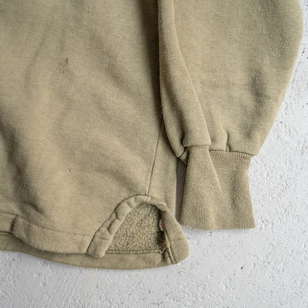 around 1980s Belgium military khaki beige color over dyed? sweat shirt
