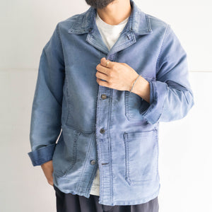 1960s France blue moleskin jacket -good fade & repairs-