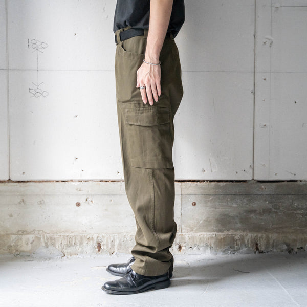 1990-00s Austrian military brown color fatigue cargo pants -light weight-