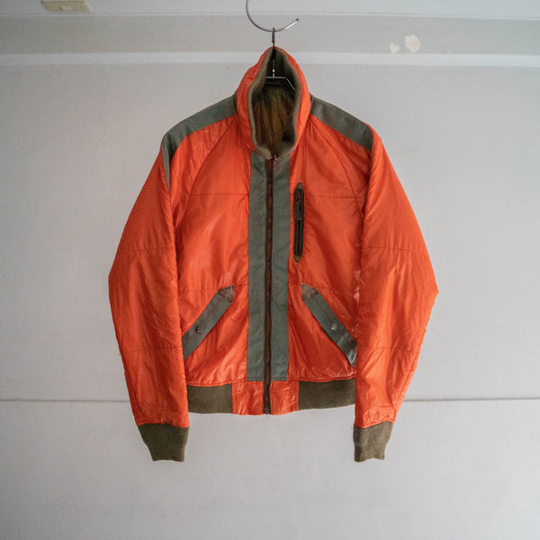 1990s AVIREX orange & olive reversible flight jacket