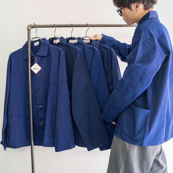 1970-80s French China navy cotton 100 work jacket ‘dead stock'