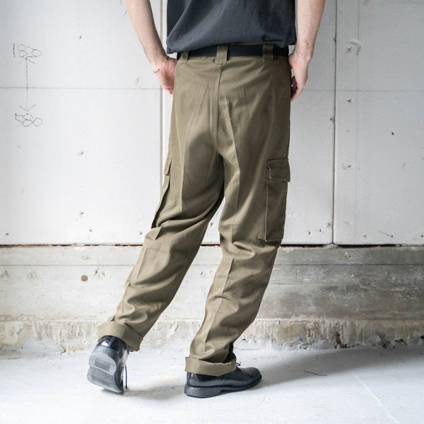 1990-00s Austrian military brown color fatigue cargo pants -light weight-