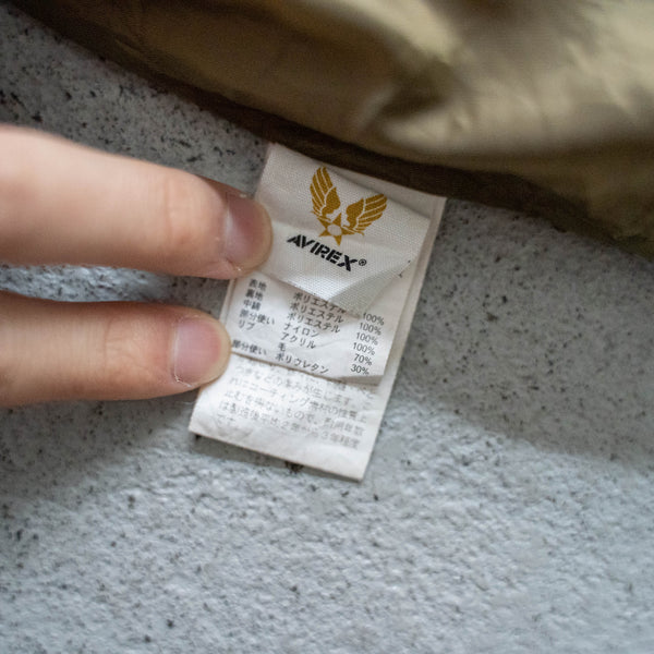 1990s AVIREX orange & olive reversible flight jacket