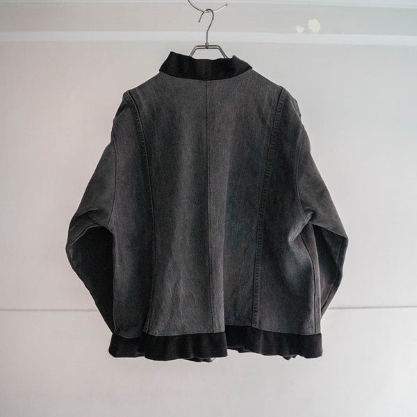 around 1980s black denim home-made blouson