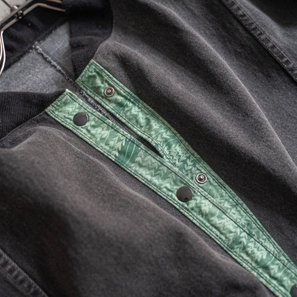 around 1980s black denim home-made blouson