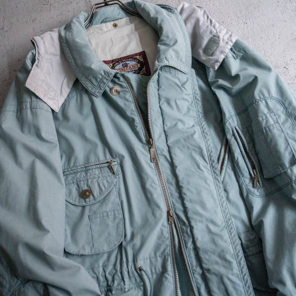1980s ice blue good-gimmick half coat